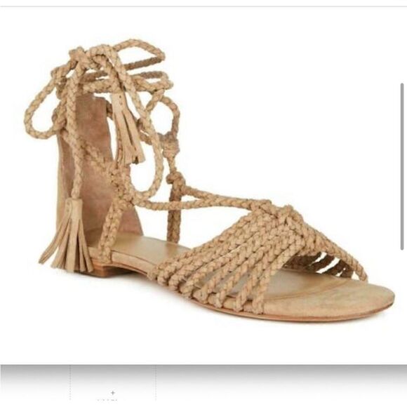 NWOB MSRP $288 Joie Falk Ankle Wrap Flats Women's Size 6.5 - Picture 2 of 12